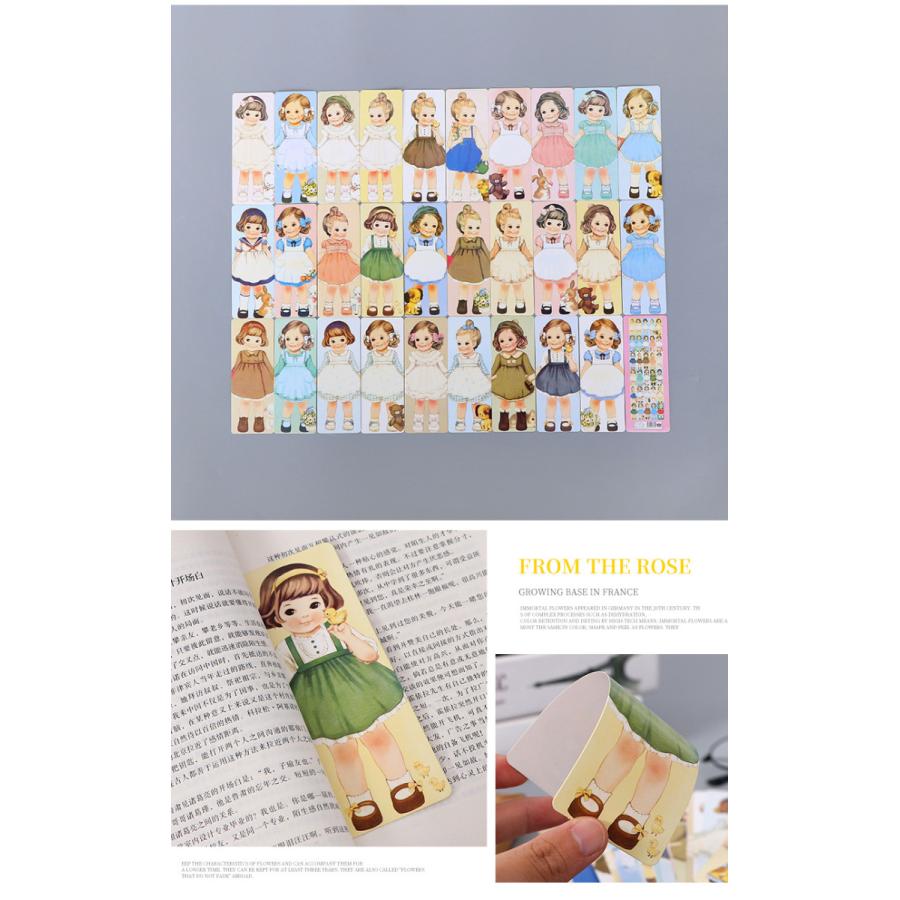 送料無料 レトロ 女の子 カード 少女 メッセージ 絵 イラスト