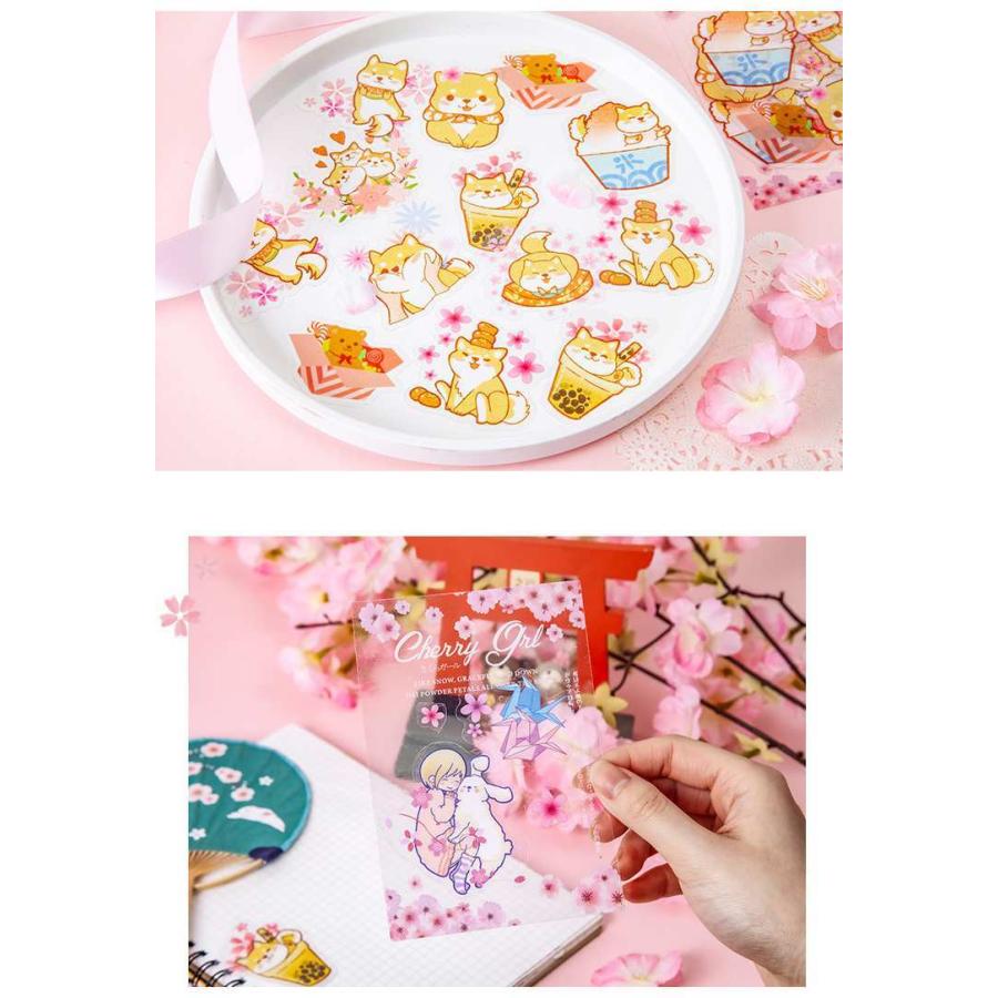 送料無料 さくら ガール ステッカー フレークシール 女の子