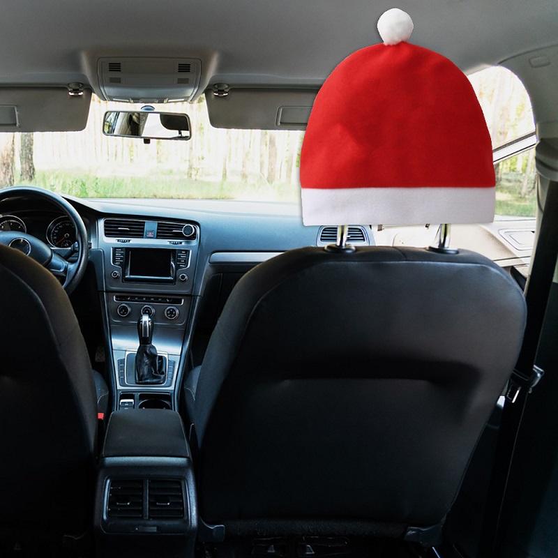 送料無料 ヘッドレストカバー クリスマス サンタ 2枚セット サンタ帽  カー用品 パーティー 車用品  921003｜humming-f｜04