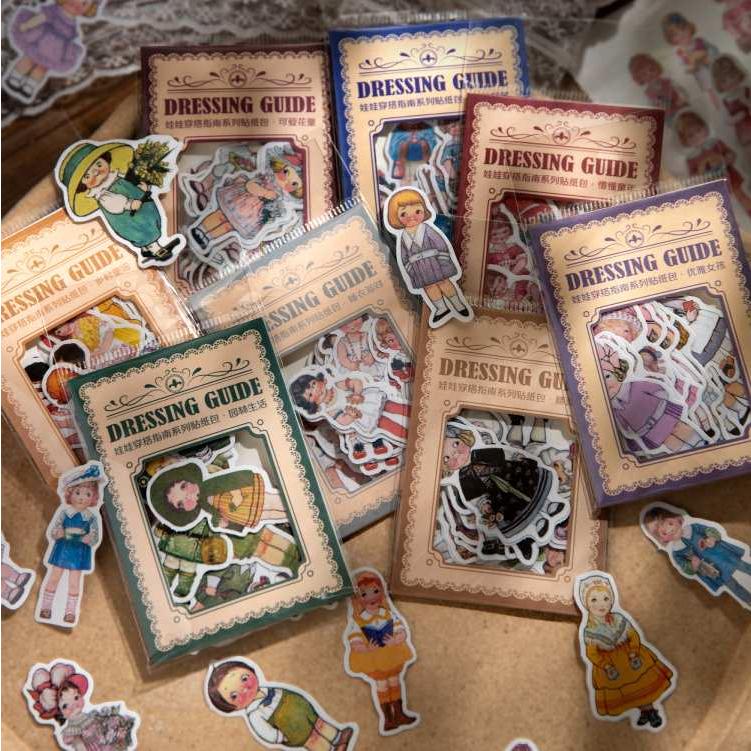 送料無料 レトロ 子供 フレークシール アンティーク シール コラージュ