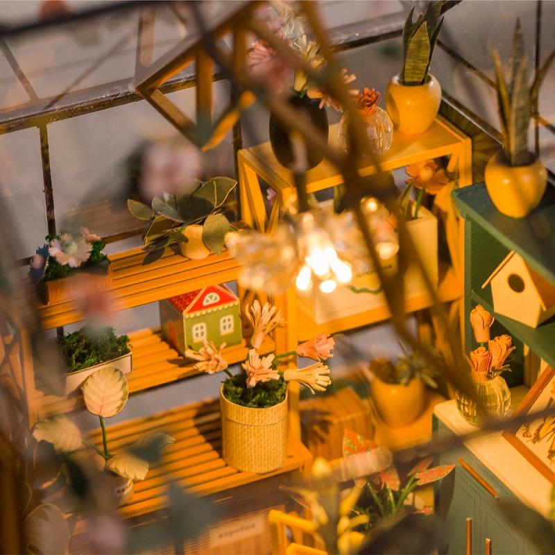 ドールハウス キット 花の温室 手作り ミニチュア ドールハウスキット