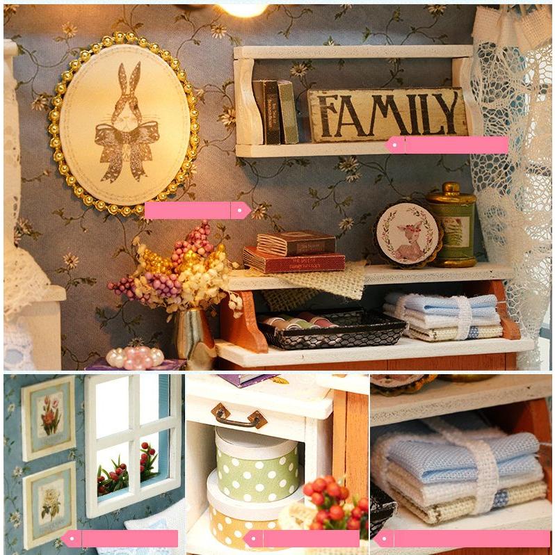 木製 ドールハウス キット 森のお部屋 ベッドルーム 犬 手作り お店