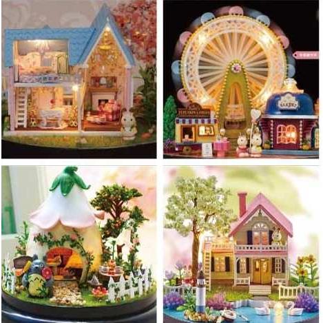 ドールハウス キット 手作り 子供 ミニチュア ドールハウスキット 木製