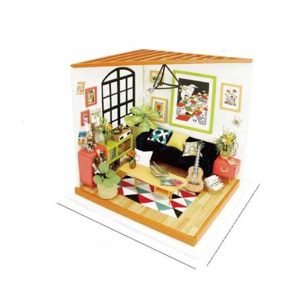 ドールハウス キット 手作り 子供 ミニチュア 木製 リビング ドール