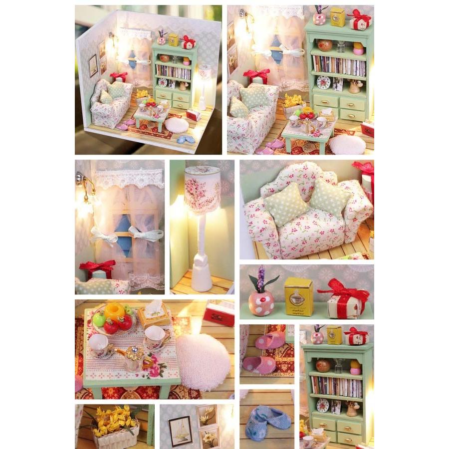 ドールハウス キット 手作り 子供 ミニチュア ドールハウスキット 木製