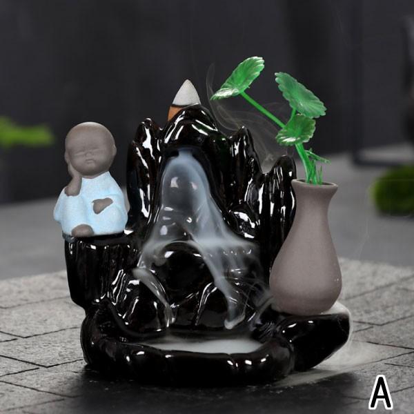 お香立て 小さな お坊さん 陶磁器 和尚 癒し お香 線香立て 香炉
