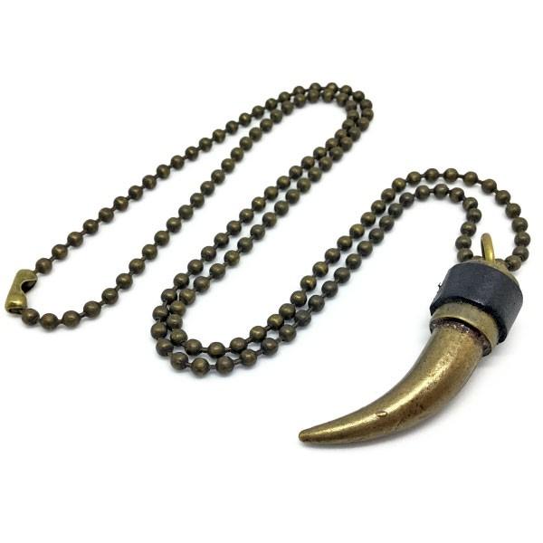 送料無料 ネックレス 牙 メンズ アクセサリー ワイルド ファング