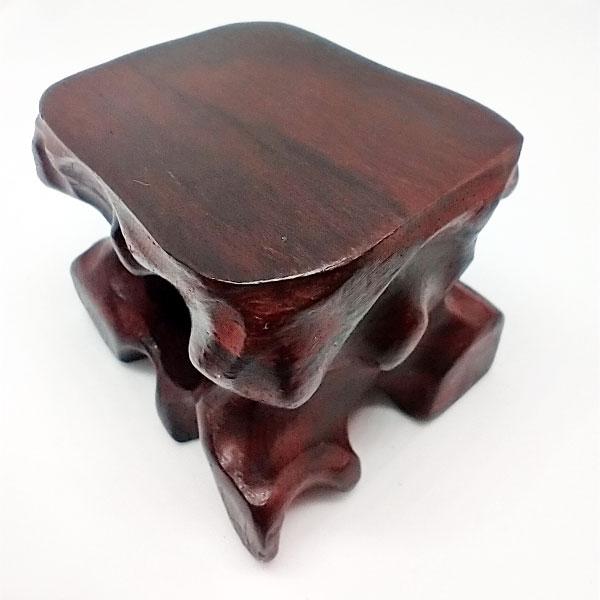 飾り台 紫檀調 小型 根木台 和風 インテリア マホガニー 小物 台 置物