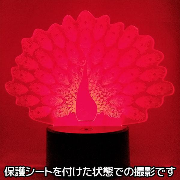 テーブルライト 孔雀 アクリル スタンド ライト LED イルミネーション
