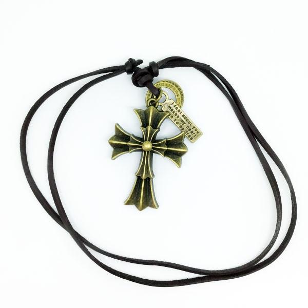 未使用☆革ひも ネックレス ☆クロス 楽天市場】ネックレス レディース 女性用 クロス 十字架 革ひも