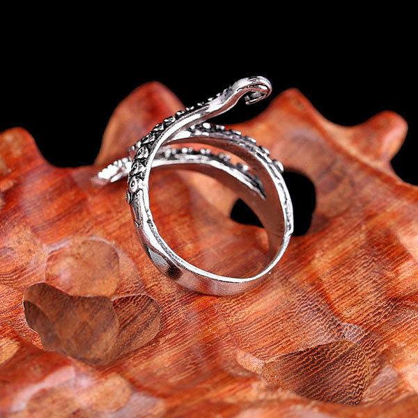 指輪 触手 フォーク リング シルバー 指環 C型 フリーサイズ