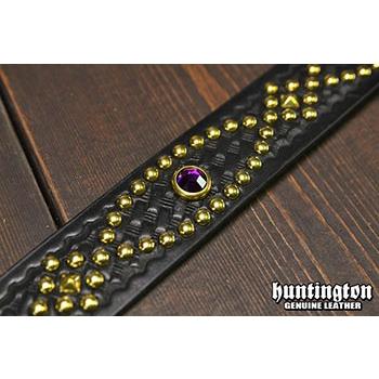 スタッズベルト024 40mm幅 バスケットウェーブ : ハンティントン