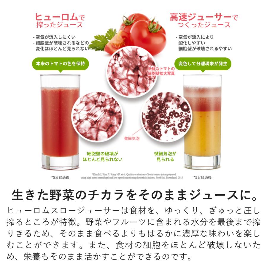 にんじんジュースにも！健康へ！HUROM H70ST コールドプレスジューサー にんじんジュースにも！健康へ！HUROM H70ST コールドプレスジューサー