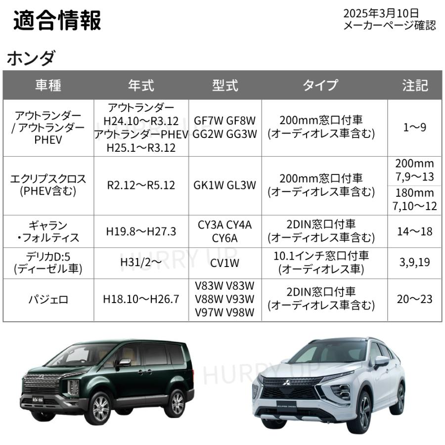 NITTO カーオーディオ取付キット 三菱 アウトランダー パジェロ NKK
