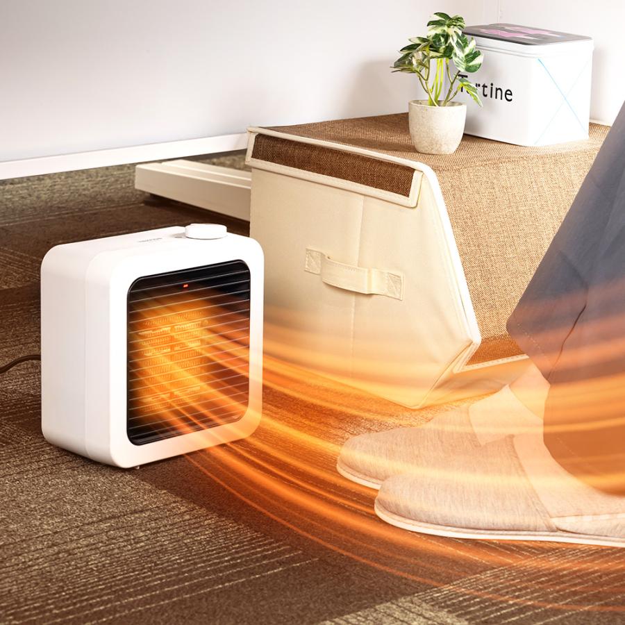 TEKNOS（テクノス） セラミックヒーター 小型 足元 電気温風ヒーター