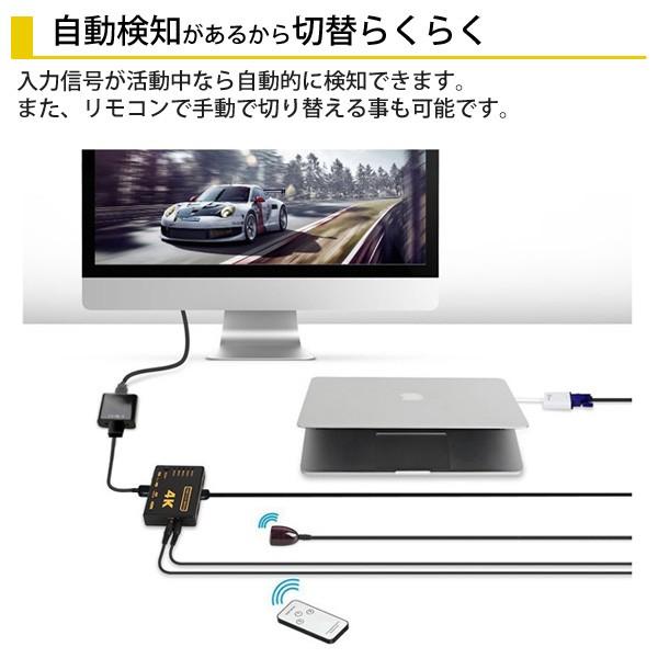 hdmi 切替器 3入力 1出力 4k 自動 リモコン HDMI 切り替え器 分配機