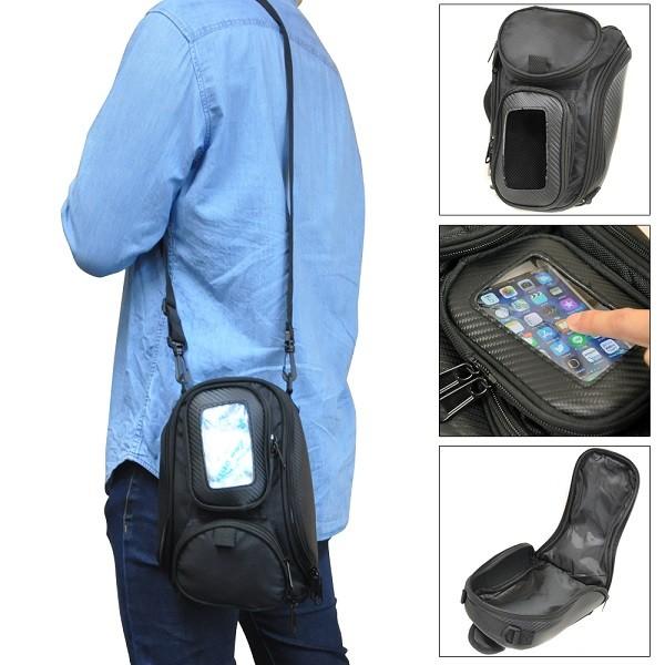 タンクバッグ マグネット バイク用 ショルダー付き 持ち歩き スマホポケット付き タンク バッグ ツーリング カバン Hurryupハリーアップ 通販 Yahoo ショッピング