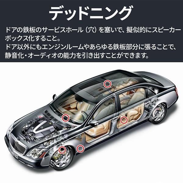 デッドニングシート 制振シート デッドニング 制振材 車 デッドニング材 材料 シールタイプ 静音 耐熱 遮音｜hurry-up｜02