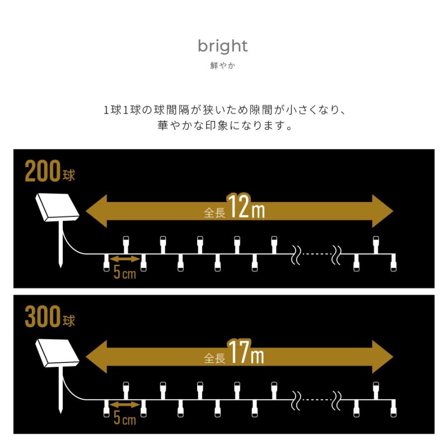 イルミネーション 2個セット 屋外 led ソーラー 200球 300球 電飾
