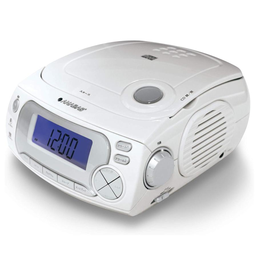 ANABAS（アナバス） cdプレーヤー ラジオ cd cd-rc118 アラーム 時計