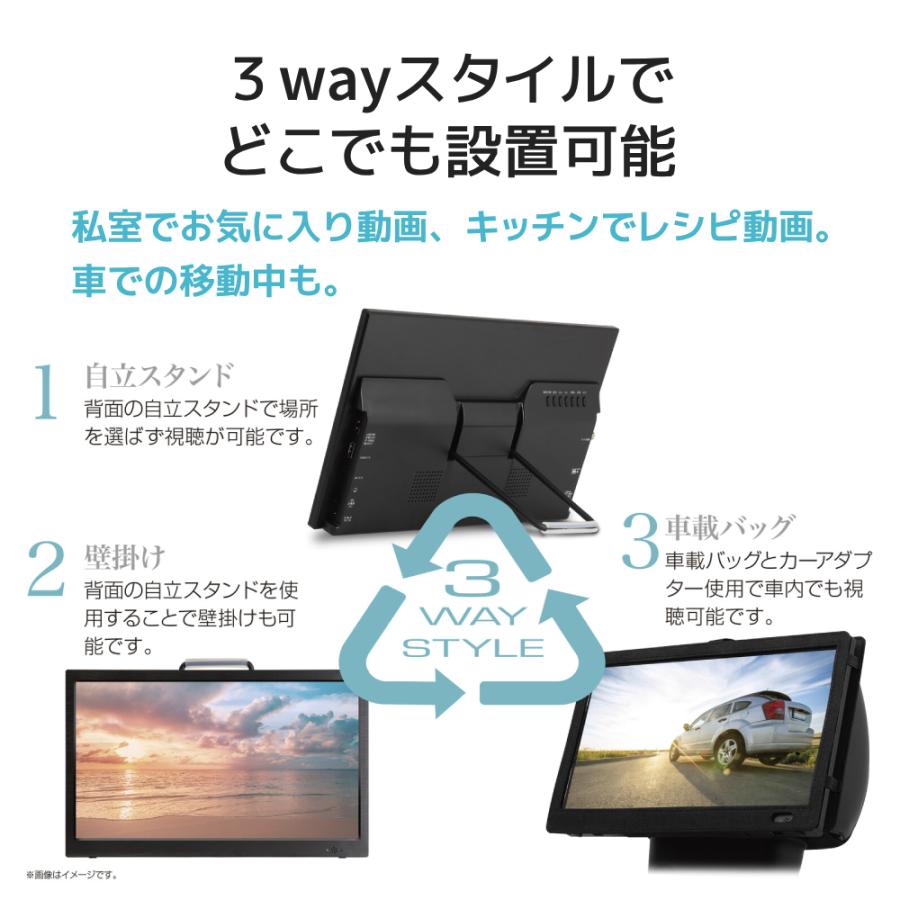 ポータブルテレビ スマートテレビ フルセグ 車 録画 車載 録画機能付き