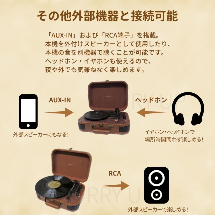 CICONIA（チコニア） レコードプレーヤー bluetooth スピーカー内蔵