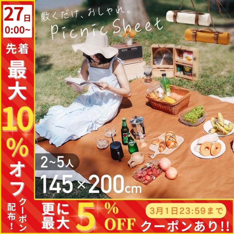 レジャーシート 大きい 厚手 200×140 洗濯機で洗える 大判 2〜5人