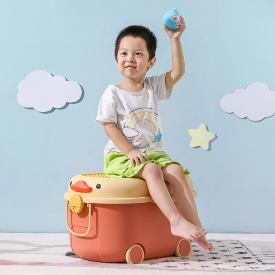 おもちゃ箱 大容量 収納 子ども キャスター 蓋付き ひよこ型 おもちゃ