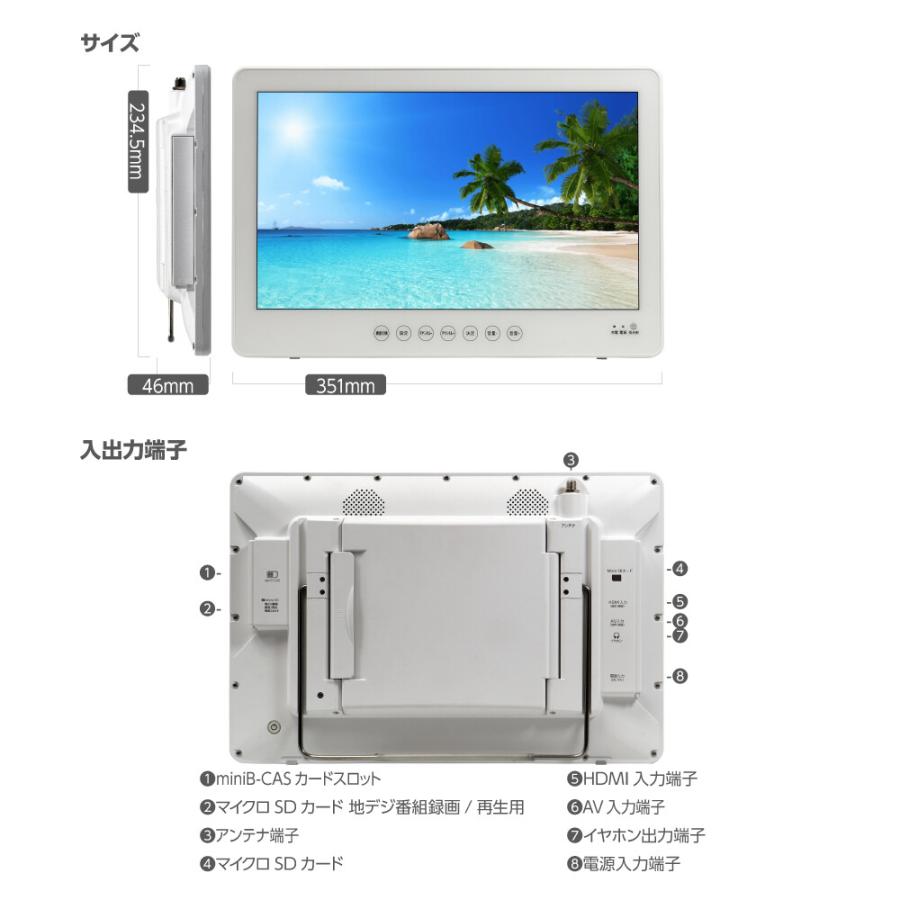 ポータブルdvdプレーヤー フルセグ 車 大画面 hdmi 変換 14インチ 本体