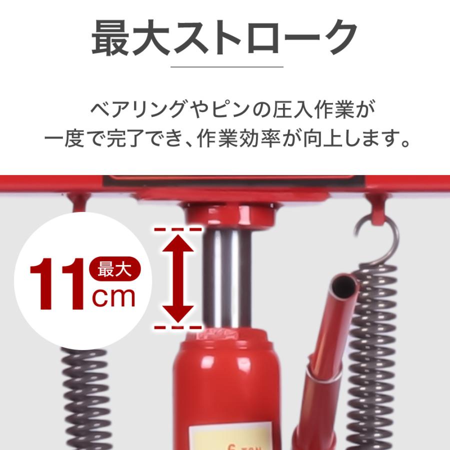 油圧プレス 6トン 油圧プレス機 6t 門型 メーター無し 高さ4段階 門型