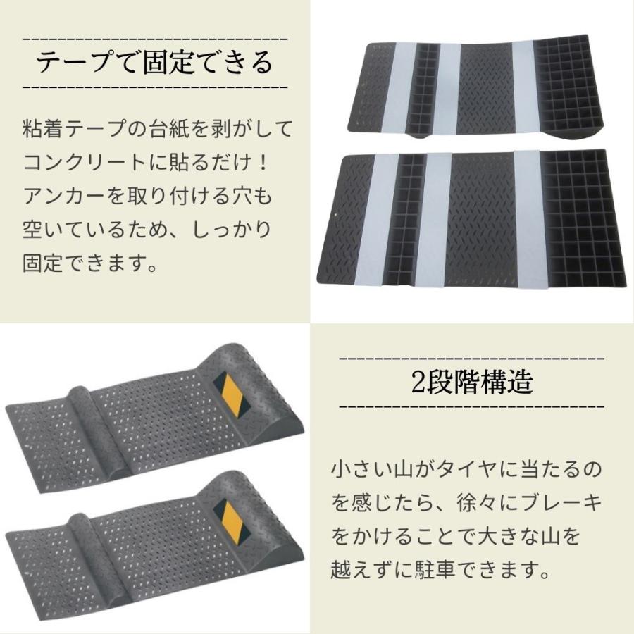 パーキングマット 置くだけ カーストッパー 車止め パーキングブロック 