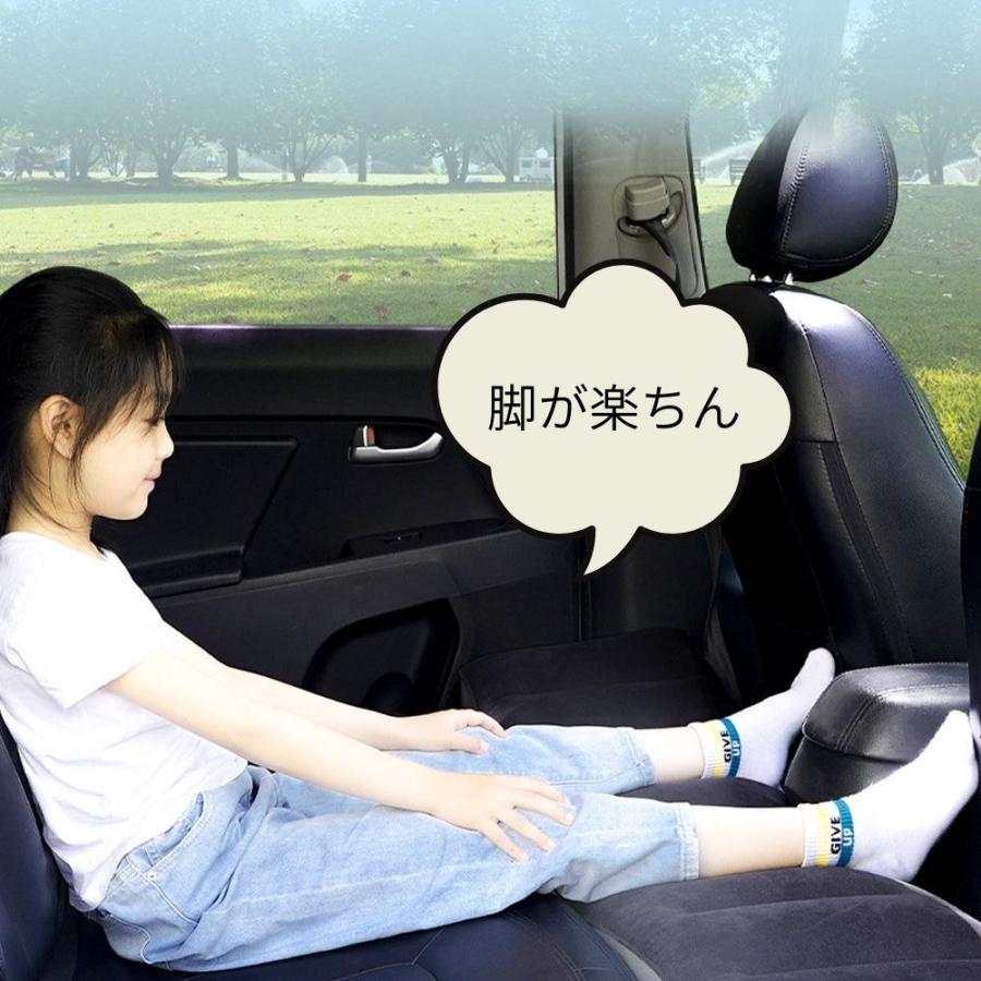 車載用 折りたたみ クッションベンチ 車中泊 足置き 補助椅子 アウトドア スペースクッション 車 汎用 後部座席 足置き オットマン クッション