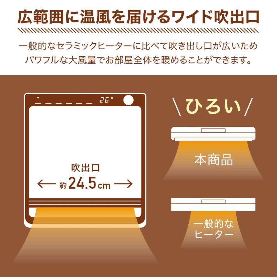 TEKNOS（テクノス） セラミックヒーター 電気ストーブ 電気温風