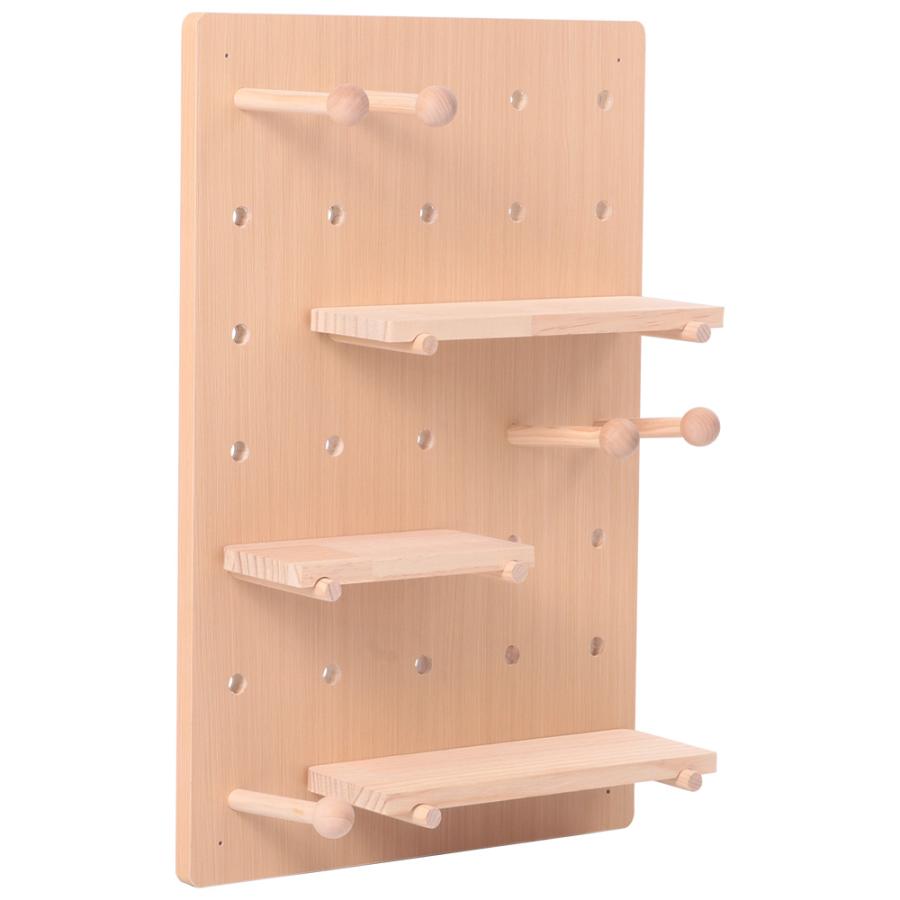 有孔ボード パンチングボード 棚 壁 棚板 木製 穴あき ボード フック