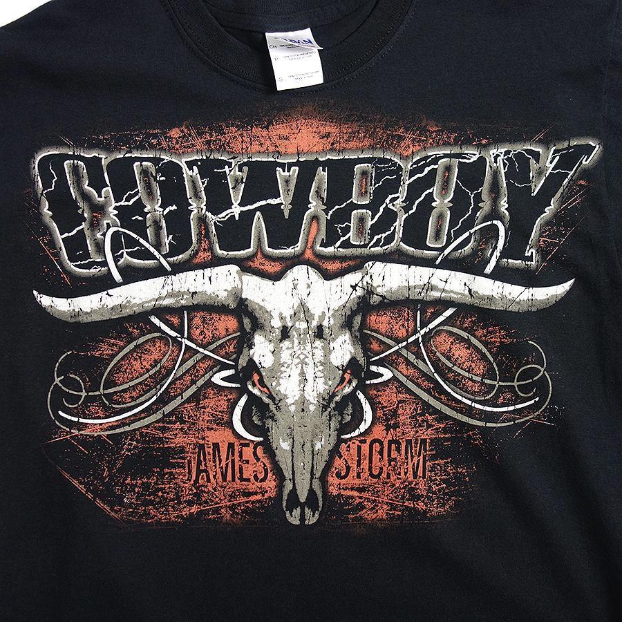 TNA プロレス Tシャツ プリントTシャツ 新品 デッドストック 黒 メンズ Sサイズ James Storm｜hurugiyaretro｜03