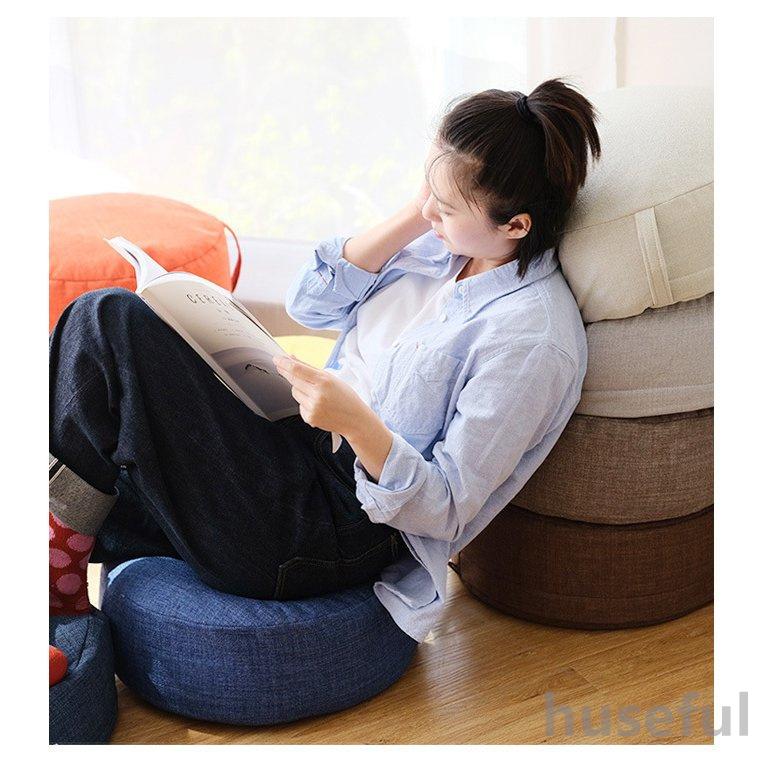 クッション フロアクッション 床 座る クッション スツール おしゃれ 座椅子 分厚い 座布団 丸 椅子 低い フロアスツール 子供 小さい 低い椅子 洗える 45 15cm Fdj874 Huseful 通販 Yahoo ショッピング