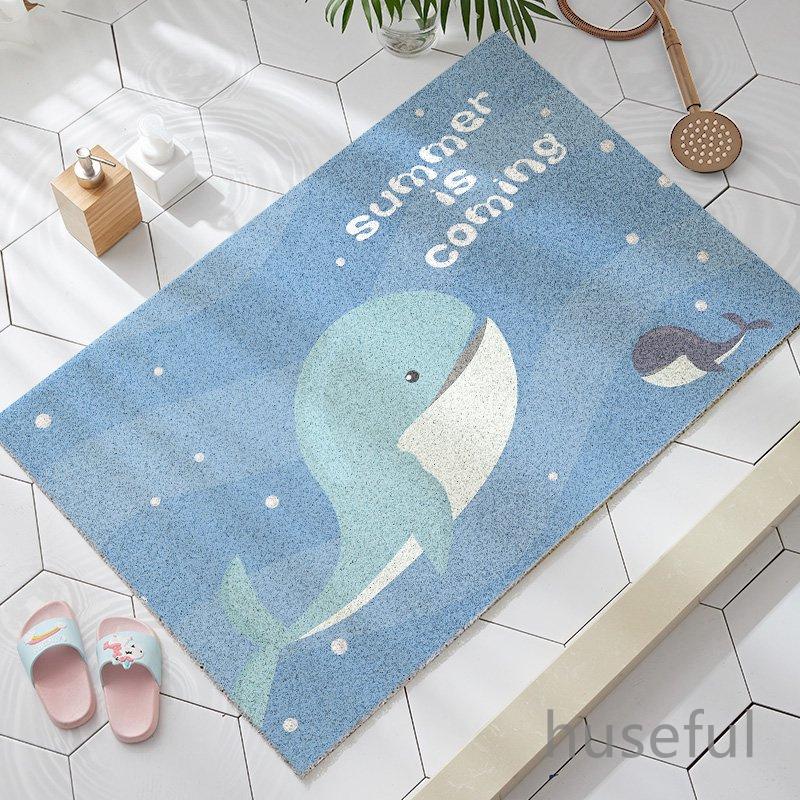お風呂マット 浴室内マット お魚さんのイラスト 爽やかカラー 滑り止め付き かわいい バスマット シャワールーム おしゃれ 足ふきマット 吸水 Bタイプ Hsfl Huseful 通販 Yahoo ショッピング