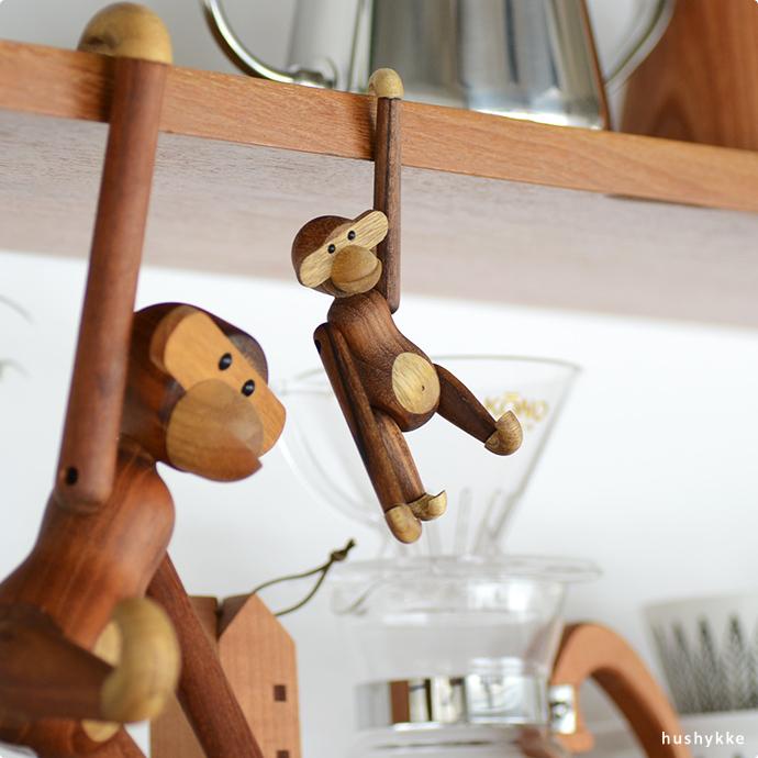 カイボイスン モンキー ミニ チーク 正規販売店 北欧 Monkey Mini さる KAY BOJESEN DENMARK 木製オブジェ