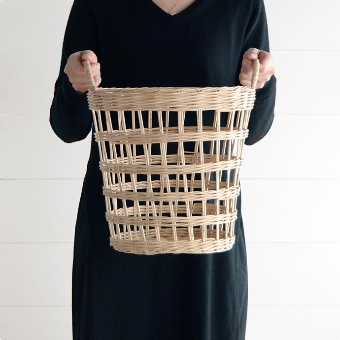 ランドリーバスケット S moily 洗濯カゴ 収納 自然 天然素材
