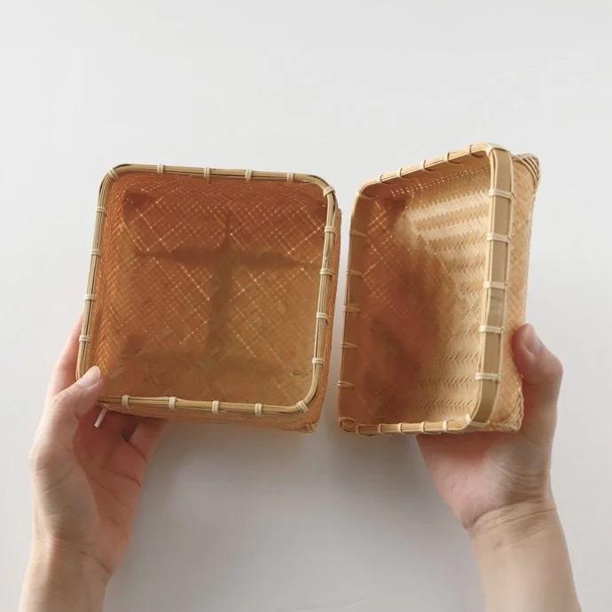 弁当かご S 角型 弁当箱 公長斎小菅 サンドイッチ ケース 竹 1段 一段