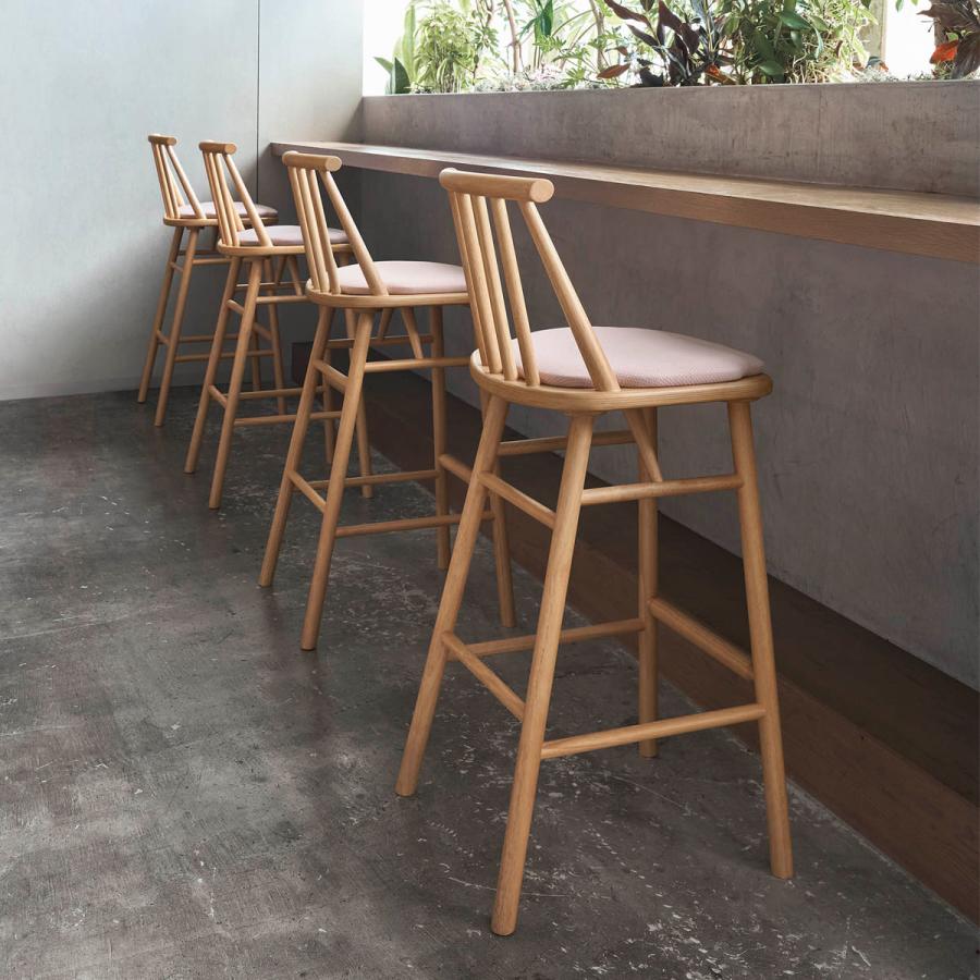 法人様限定 クレス 椅子 木製 カウンターチェア アマレカウンター2 張