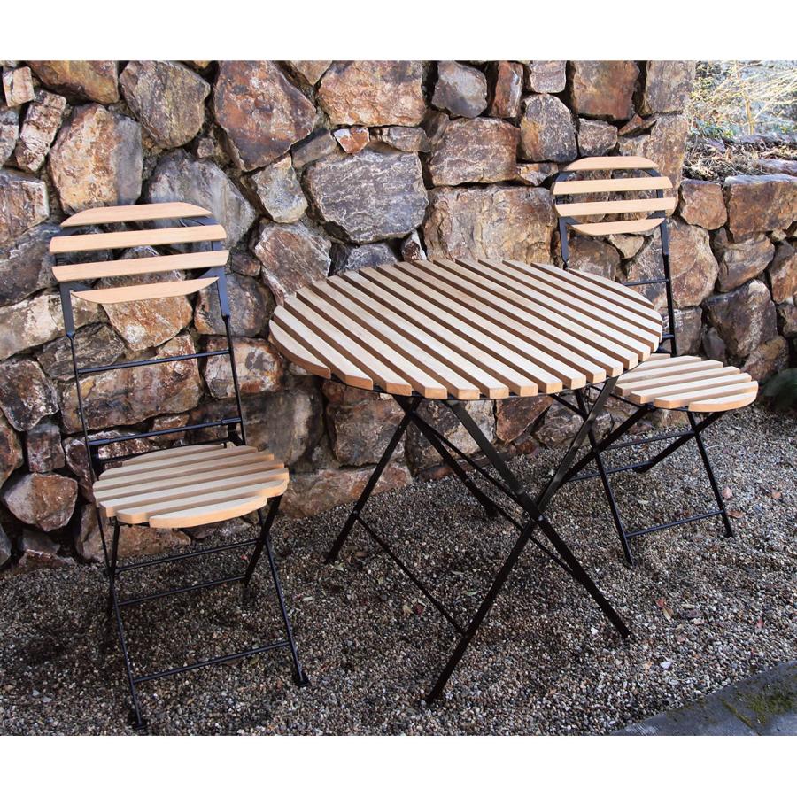 【超美品】 法人様限定 ジャービス ガーデン家具 ガーデンチェア 折り畳みアイアンチークチェア丸型（2脚入） 【4131901902】(21130円)