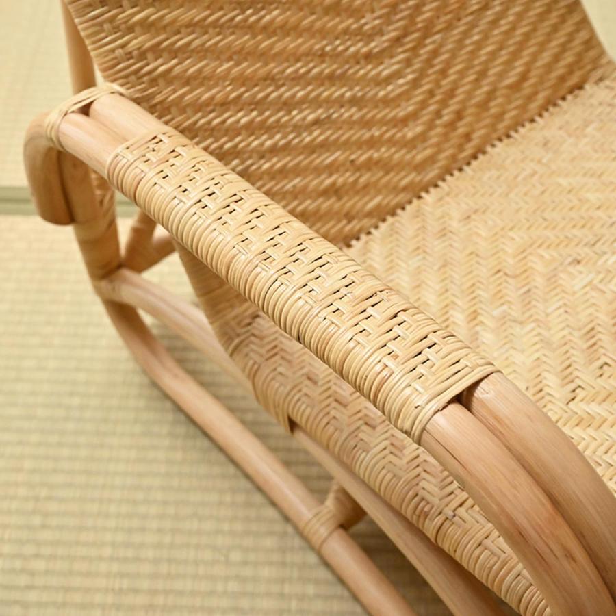 美品　サンフラワーラタン WAHOO 手編みハイバックチェア　座面高37cm 藤 サンフラワーラタン 法人様限定 座椅子・高座椅子 高座椅子 WAHOO