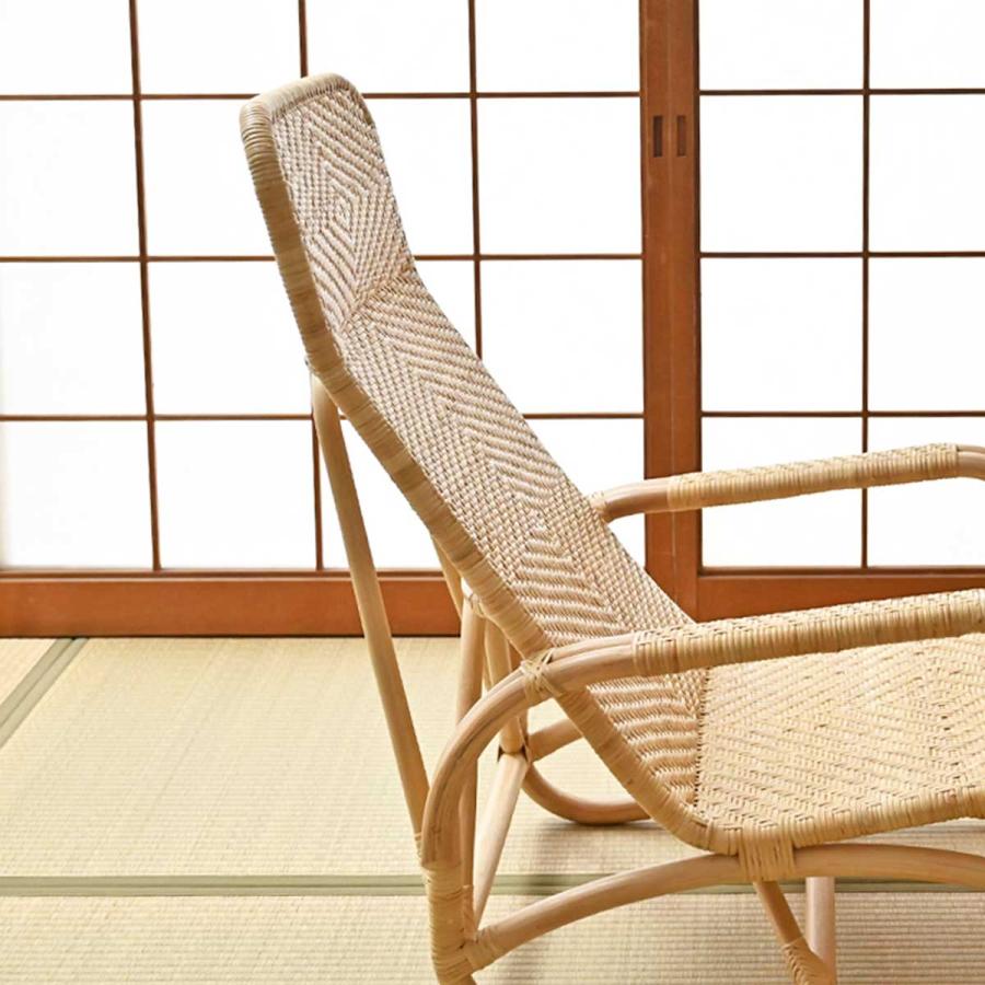 美品　サンフラワーラタン WAHOO 手編みハイバックチェア　座面高37cm 藤 美品 サンフラワーラタン WAHOO 手編みハイバックチェア 座面高37cm 藤