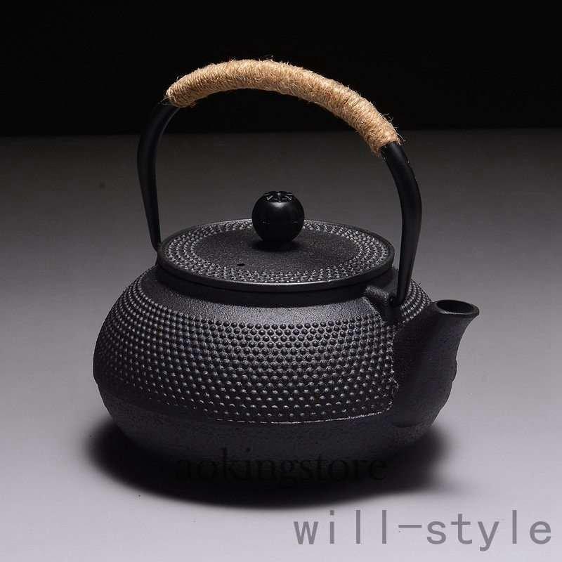 上品なスタイル 南部鉄器伝統工芸品鉄瓶鉄急須きゅうす茶こし付き