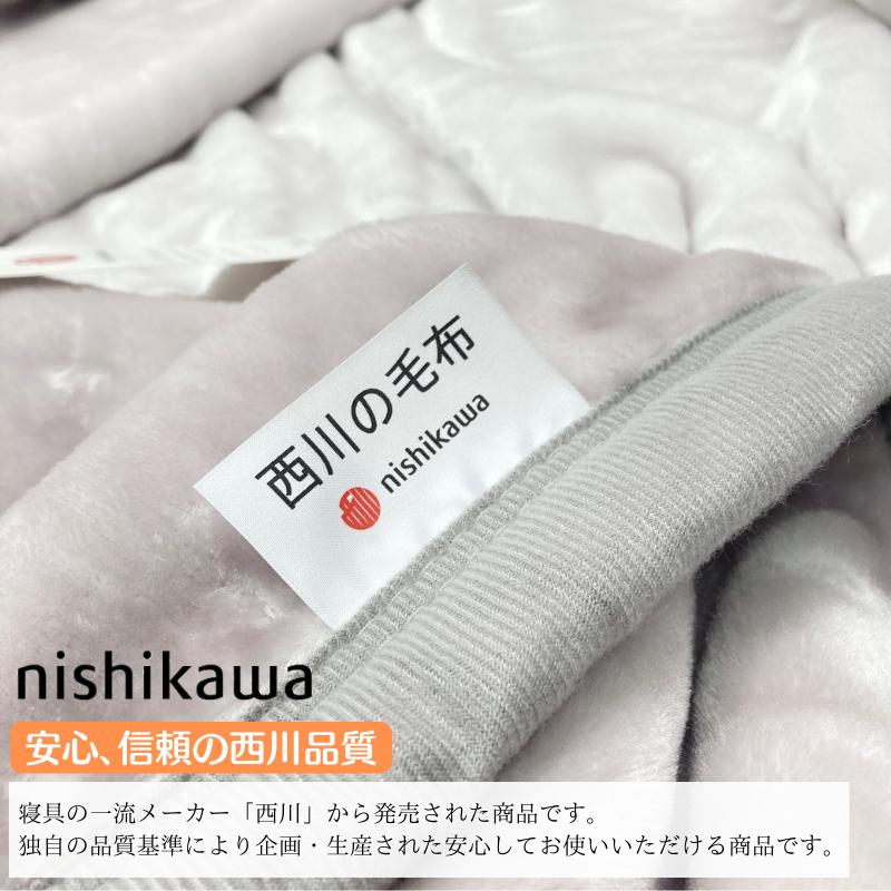 西川（nishikawa） 毛布 ダブル やわらか あたたか ポリエステル