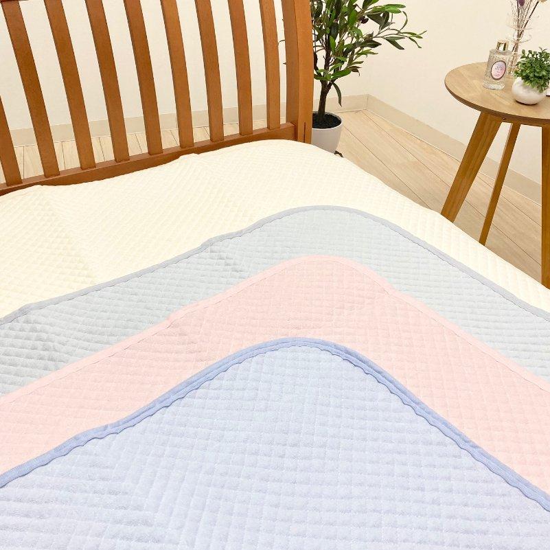 ロマンス小杉 敷きパッド 日本製 ポコポコ 綿シンカーパイル タオル地