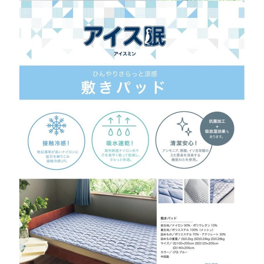 ロマンス小杉 敷きパッド アイスミン ダブル 接触冷感 アイス眠