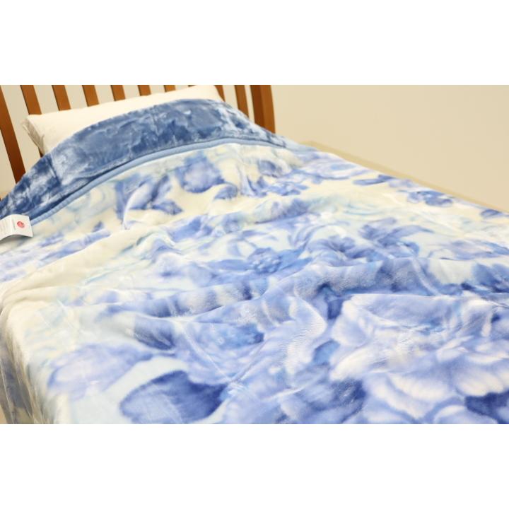 西川（nishikawa） 毛布 ダブル 2枚合せ ふっくら やわらか エリ付き