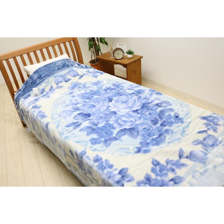 西川（nishikawa） 毛布 ダブル 2枚合せ ふっくら やわらか エリ付き